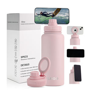 Gobelet isotherme en acier inoxydable avec logo personnalisé, anti-transpiration, 1 litre, 32 oz, double paroi, thermos sous vide, voyage, écologique, portable - Product Image 1