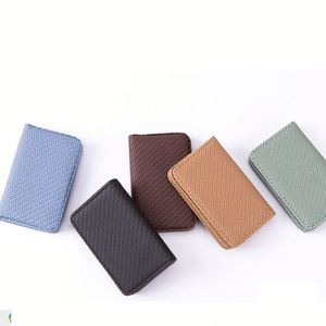 Stylish Pocket Pu Leather <b>Travel</b> Name Holder <b>Wallet</b> Portable Magnetic Business Card Carrier - Product Image 3