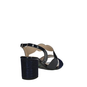 5018 blu da donna alla moda con cinturino alla caviglia sandali con chiusura a punta a punta con fondo aperto in pizzo estate - Product Image 3