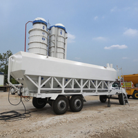 Silo à ciment mobile horizontal personnalisé SDDOM, silo de stockage portable avec dépoussiéreur et convoyeur à vis