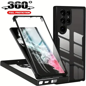 Coques de Téléphone Transparents Intégrales 360 Avant Arrière pour <span class=keywords><strong>Samsung</strong></span> Galaxy S25 FE S25 Edge S24 S23 <span class=keywords><strong>S22</strong></span> <span class=keywords><strong>Ultra</strong></span> Plus A07 A17 M36 - Product Image 1