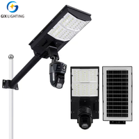 Lampe solaire de surveillance LED GJX GJX-GH136-200W 200W, étanche, caméra extérieure, stockage sur carte mémoire, surveillance intelligente