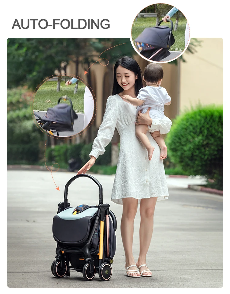 high quality auto folding baby carriage baby stroller 2 in 1 foldable china stroller baby pram