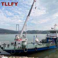 Grue de bateau hydraulique TLLFY avec stabilisateurs pliables hydrauliques