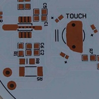 Carte de circuit imprimé à conductivité thermique élevée FR4 avec noyau métallique, carte de circuit imprimé tactile circulaire personnalisée pour éclairage LED