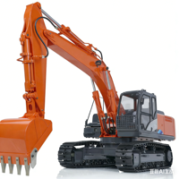 Excavatrice hydraulique télécommandée 1/12 en métal DIM H2 ZX210, modèle professionnel personnalisable