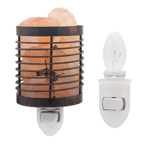 Factory Custom Logo Himalayan Pink Salt Lamp Warmer Metal Basket Night <b>Light</b> <b>Wall</b> <b>Mount</b> <b>Plug</b> Aroma Burner - Product Image 4