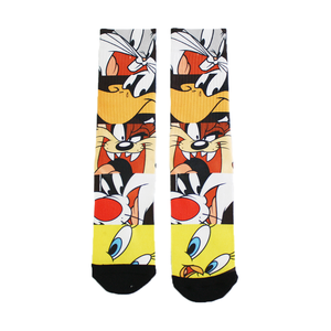 패션 <span class=keywords><strong>100</strong></span> 폴리 에스터 사용자 정의 로고 인쇄 승화 만화 소년 양말 - Product Image 2