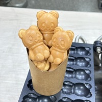 Machine à gaufres mini panda personnalisée pour petites entreprises, usage commercial, gaufrier Taiyaki en forme d'ours avec certification CE
