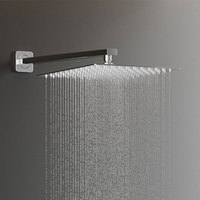 Bras de douche carré en acier inoxydable 304 avec buseInstallation dissimulée effet de pluie en cascade Buse et bras de douche