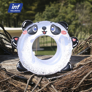 Xiaolu Children's Sequined Panda Swimming Ring With Handles <b>Inflatable</b> Underarm <b>Float</b> For Pool Water Park - Product Image 5