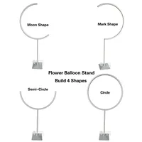 Support de ballons et fleurs de 6 pieds, cadre arqué en alliage d'aluminium de 32 mm, 4-en-1, motif cercle lunaire, pour révélation du sexe et toile de fond de mariage, violet