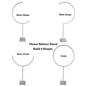 Arco de Aluminio de 6 pies para Globos y Flores, Soporte de 32 mm, Estructura de Arco 4 en 1, Círculo Lunar, Fondo para Revelación de Género y Boda, Color Morado - Product Image 3