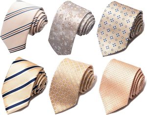 Cravate élégante en polyester pour hommes, logo personnalisé, rayures classiques, motifs floraux à pois, tenue de cérémonie de mariage d'affaires, anti-boulochage - Product Image 5