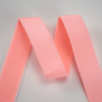 Bande élastique côtelée unie de 18 mm couleur personnalisée en polyamide brillant pour lingerie et vêtements
