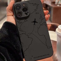 Housse en silicone TPU pour téléphone portable avec impression d'avions et de cartes pour Iphone 7 8 X Xr Xs 11 12 13 14 15 16 17 Pro Max