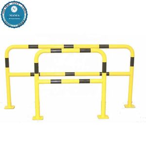 Guangzhou usine 6 en acier garde-corps <span class=keywords><strong>de</strong></span> sécurité jaune ultra garde-corps plancher amovible support <span class=keywords><strong>de</strong></span> garde-corps en acier robuste borne - Product Image 6