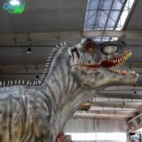 Terrain de jeu extérieur Gecai Modèle animatronique motorisé mécanique Dinosaures Factory Taille réelle T-rex pour parc à thème