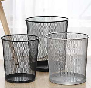 Lưới phòng tắm nhà bếp Thùng rác có thể tròn lưới Thùng rác giỏ giấy Giỏ dây lớn kim loại tái chế bin - Product Image 6