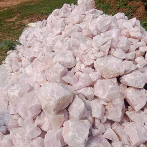 Piedras en Bruto de Cuarzo Rosa Directamente de las Minas, Piedras Preciosas de Cuarzo Rosa en Bruto al por Mayor en Grandes Cantidades - Product Image 1