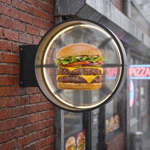 Outdoor Waterproof Double Sided Display 3D Hologram Fan Holographic <b>Advertising</b> <b>Light</b> <b>Box</b> Store Sign with Smart App Control - Product Image 1