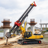 Foreuse rotative sur chenilles pour forage profond, puissante ponceuse hydraulique pour pieux de pont et construction de grandes fondations