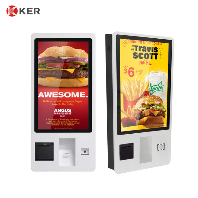 Intelligent Touch Screen Interactive Order Kiosk Self Service Payment System SDK High-Definition Wall Mount Restaurant Android