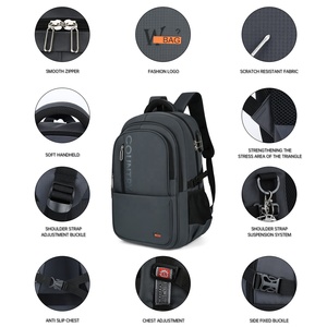Mochila de Viaje HAIBOWY de Lujo y Gran Capacidad para Hombre, Impermeable, Estilo Casual de Negocios, Sistema de Transporte al Hombro, para Computadora y Escuela - Product Image 6