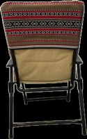 Chaise de plage pliante en fer à ressorts, portable, inclinable, pour la pause déjeuner et les loisirs, avec dossier en coton – Ventes flash