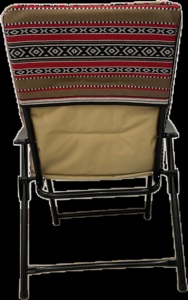 Chaise de plage pliante en fer à ressorts, portable, inclinable, pour la pause déjeuner et les loisirs, avec dossier en coton – Ventes flash - Product Image 5