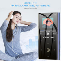 VSWNV Lecteurs MP3 Lecteur de musique HiFi Son sans perte Lecteur MP4 de sport 64 Go avec radio FM BT