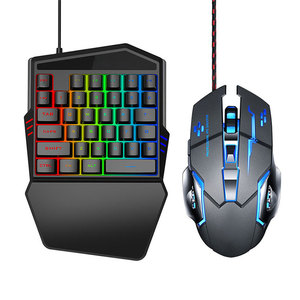 Miniteclado de una mano Rgb Para juegos, cable Usb, clave Y Teclado Y ratón Para móvil - Product Image 1