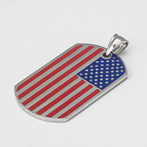 Pendentifs de mode personnalisés en acier inoxydable 316L anti-ternissement, breloque drapeau américain pour la fabrication de bijoux - Product Image 5