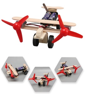 Kit de Montaje de Avión Taxi de Doble Motor de Madera para Enseñanza de Ciencias, Juguete Educativo para Estudiantes de Primaria y <span class=keywords><strong>Secundaria</strong></span> T-M270 - Product Image 2