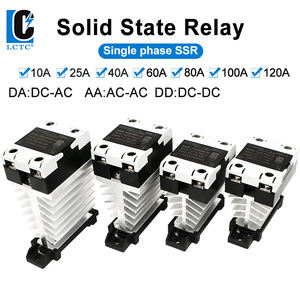 SSR固态继电器24-480vac散热器单相DIN导轨安装10A 25A 40A 60A 80A 100A 120A DA AA DD过零 - Product Image 2