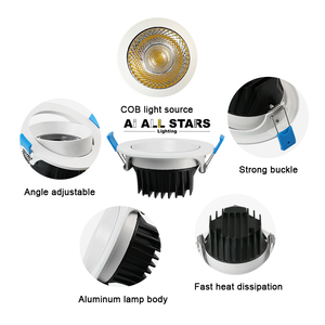 <span class=keywords><strong>Plafonnier</strong></span> LED encastré rond à prix usine, éclairage intérieur, 3W 5W 10W 15W 25W, spot COB orientable - Product Image 5
