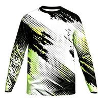 Maillot de motocross MX MTB personnalisé sans marque % polyester, séchage rapide, respirant, pour l'été, avec logo d'équipe professionnel personnalisé positionné à l'avant