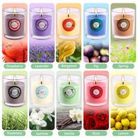 Bougie parfumée personnalisée, pot en verre transparent, aromathérapie, lavande, citron, décoration minimaliste nordique pour la maison, vente en gros, étiquette privée, OEM, ODM
