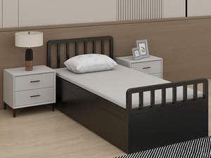 Высококачественная металлическая кровать для общежития, современная односпальная металлическая кровать для студентов - Product Image 2