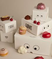 Boîtes d'Emballage Pliantes en Carton Biodégradable de Haute Qualité pour Gâteaux, Biscuits et Donuts, Vente en Gros, Personnalisables Avec Logo