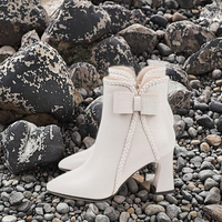 Chaussures d'hiver de créateur imperméables à talon compensé avec fermeture éclair, résistantes à l'usure, autres tailles disponibles
