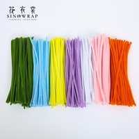 100 pièces nettoyeurs de tuyaux artisanat fournitures Chenille tiges floue artisanat fil pour artisanat torsion bâton bricolage pour artisanat Bouquet