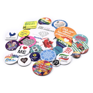 Wholesale <strong>Button</strong> Pins Cheap Custom Round Shaped Tinplate <strong>Material</strong> Metal Brooch <strong>Badges</strong> for Promotion - Product Image 6
