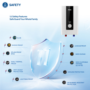Chauffe-eau électrique instantané sans réservoir 220 V, meilleur prix, best-sellers, fournisseur d'or en Indonésie, pour salle de bain et cuisine scolaire - Product Image 4