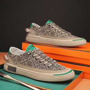 New style breathable <b>soft</b>-soled casual versatile trendy low-<b>top</b> canvas shoes for men, sporty flat-bottomed shoes - Product Image 4