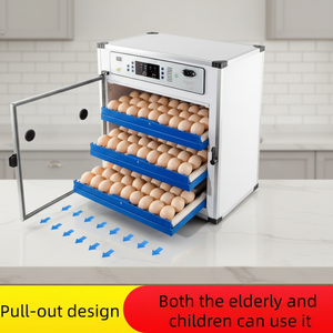 Nueva Incubadora Automática para 64 Huevos |   Incubadora Digital Pequeña para Huevos <span class=keywords><strong>de</strong></span> Aves (<span class=keywords><strong>Avestruz</strong></span>, Emú) con Volteo Automático, 220V, Alta Tasa <span class=keywords><strong>de</strong></span> Incubación del 99% - Product Image 4