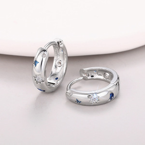Pendientes Micro Pave Star Moon para Mujer, Joyería Fina para Uso Diario - Product Image 5