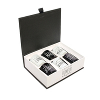 Boîte cadeau de luxe en noir pour bijoux de Noël, boîte à bougies, petite boîte cadeau avec couvercle