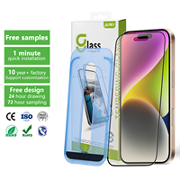 Protection d'écran en verre trempé DLC OEM de qualité supérieure 9H mat anti-poussière avec design pour iPhone 16 15