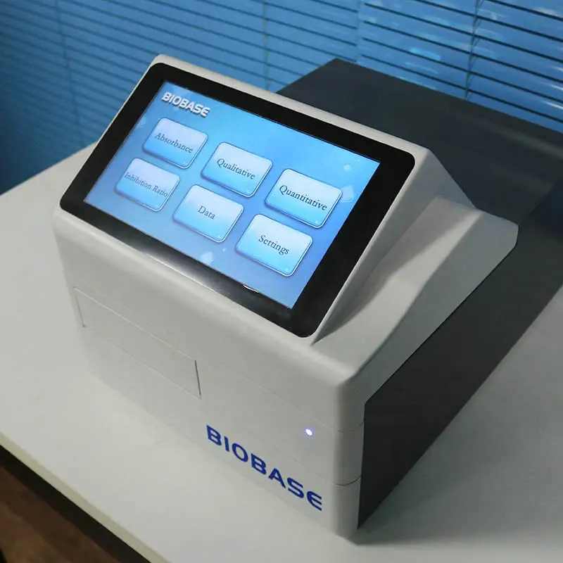 BIOBASE Elisa เครื่องอ่านและเครื่องวิเคราะห์เครื่องซักผ้าแนวตั้ง8ช่องออปติคัลเปิด Elisa Reader